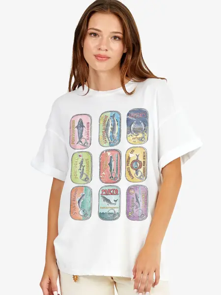 Girl Dangerous Canned Sardines Boyfriend Tee