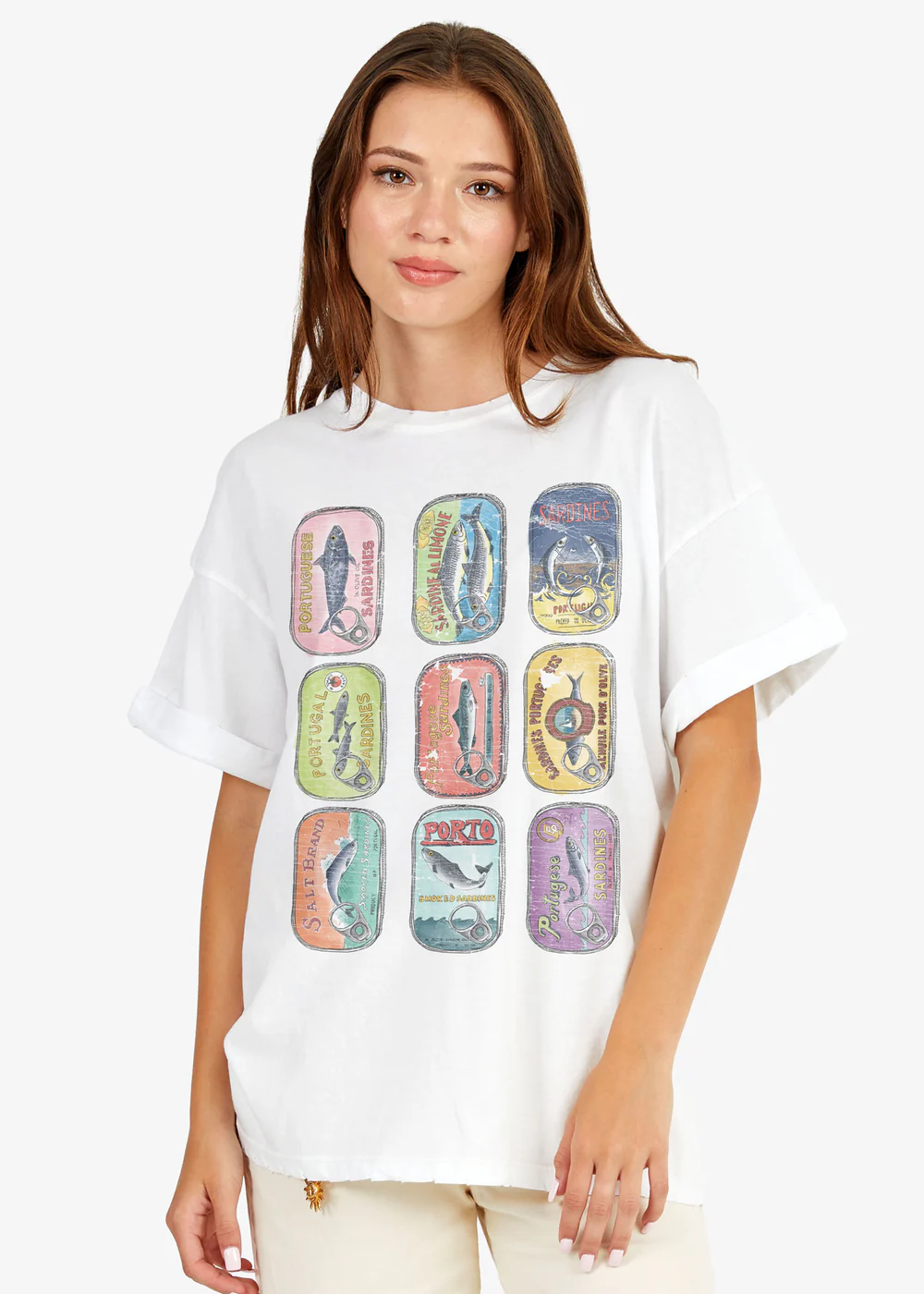 Girl Dangerous Canned Sardines Boyfriend Tee