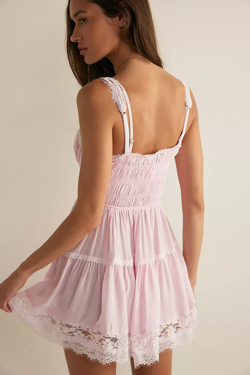 Free People So In Love Mini Slip Dress