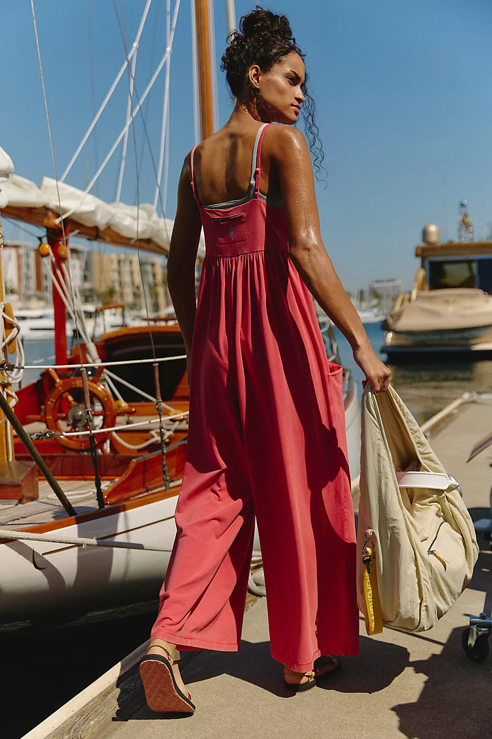 Free People Hot Shot Strappy Onesie 2