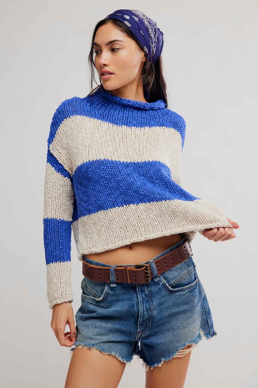 Free People Opal Rugby Stripe Sweater