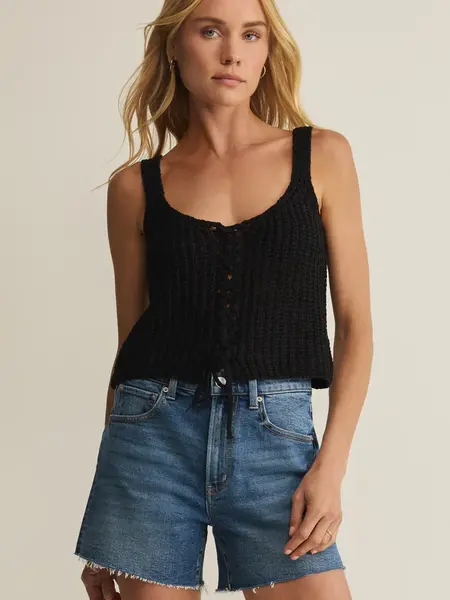 Z Supply Tate Lace up Sweater Tank