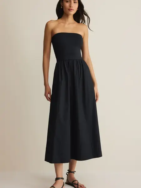 Z Supply Sunsought Strapless Midi Dress