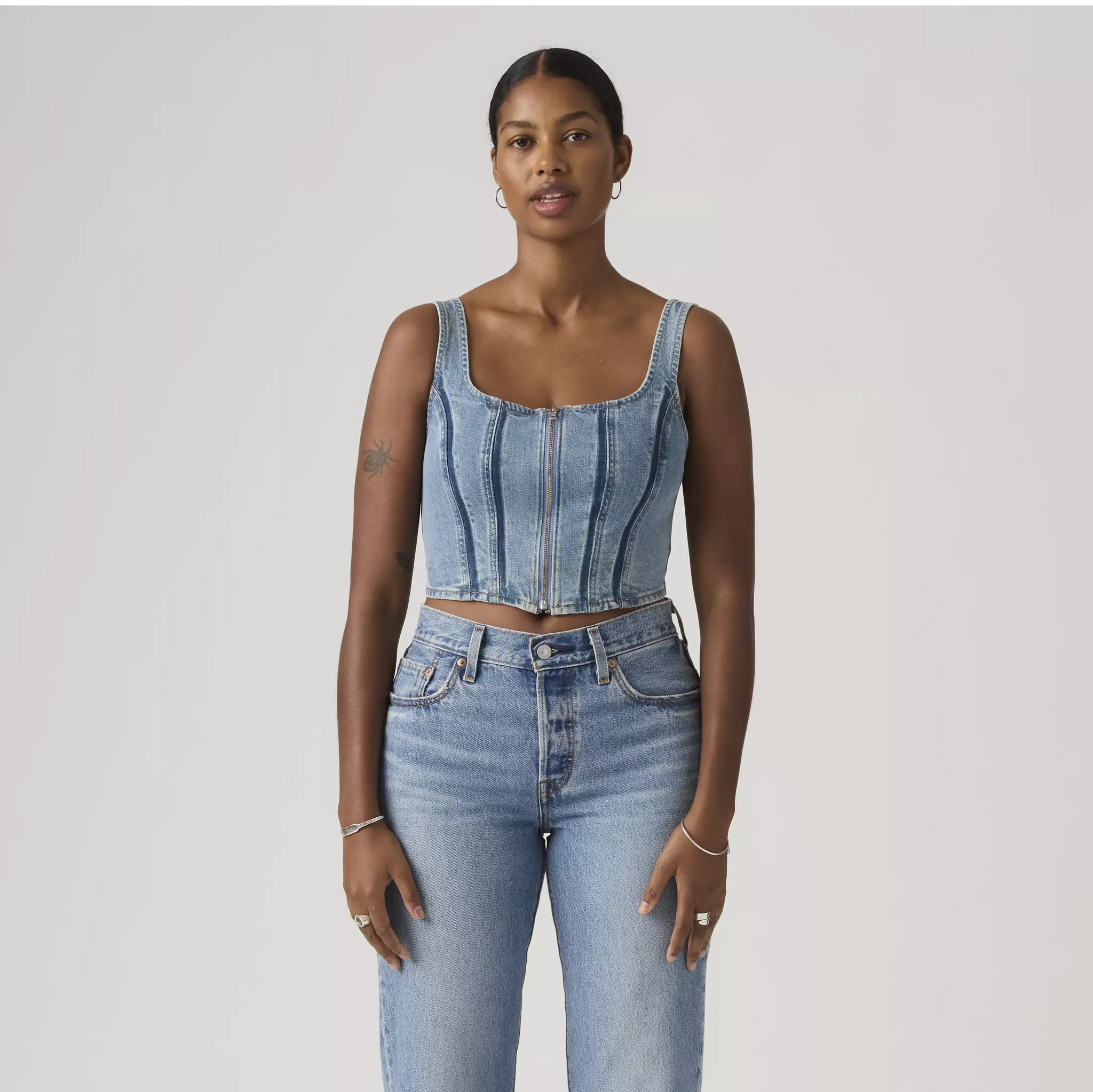 Levi's Seamed Zip Bustier