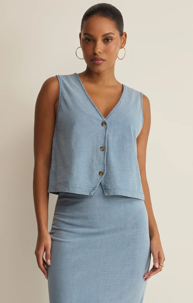 Z Supply Sloane V-neck Denim Tank