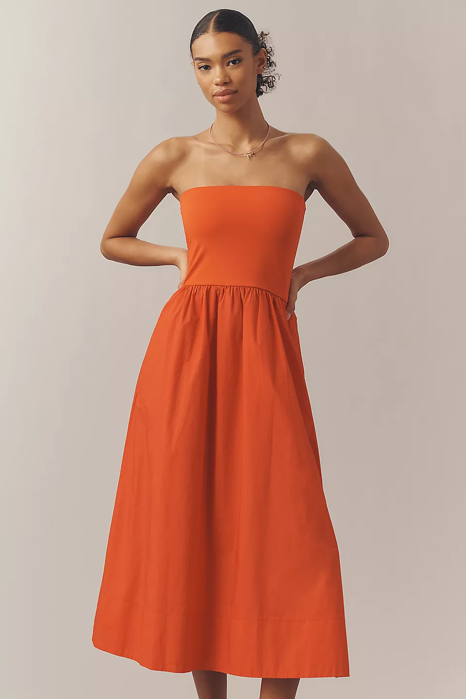 Z Supply Sunsought Strapless Midi Dress