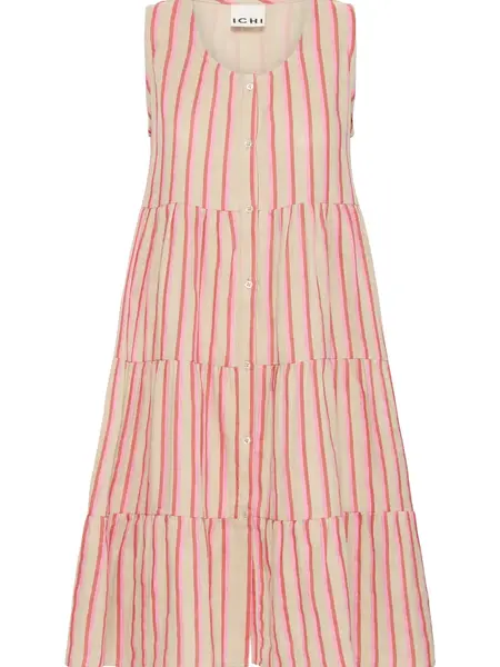 Ichi Foxa Sleeveless Striped Dress