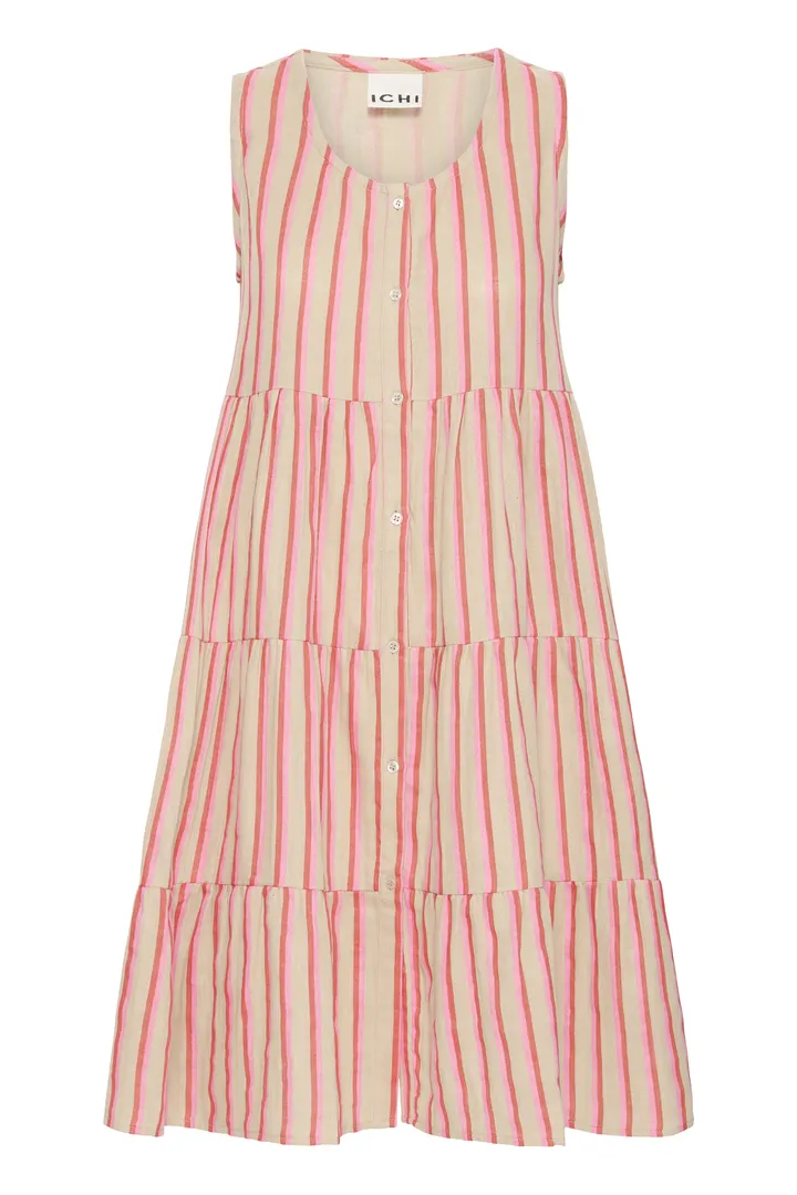 Ichi Foxa Sleeveless Striped Dress