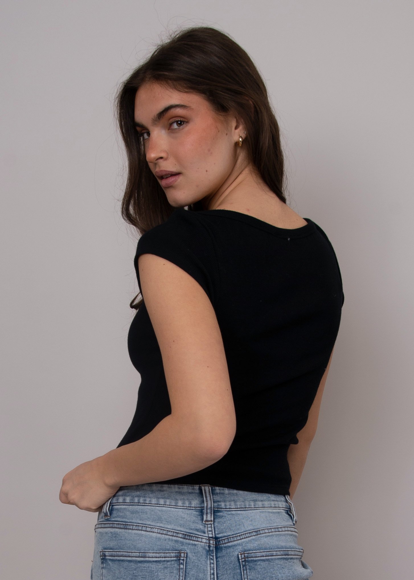 RD Style Kelly Boatneck Cap Sleeve Top