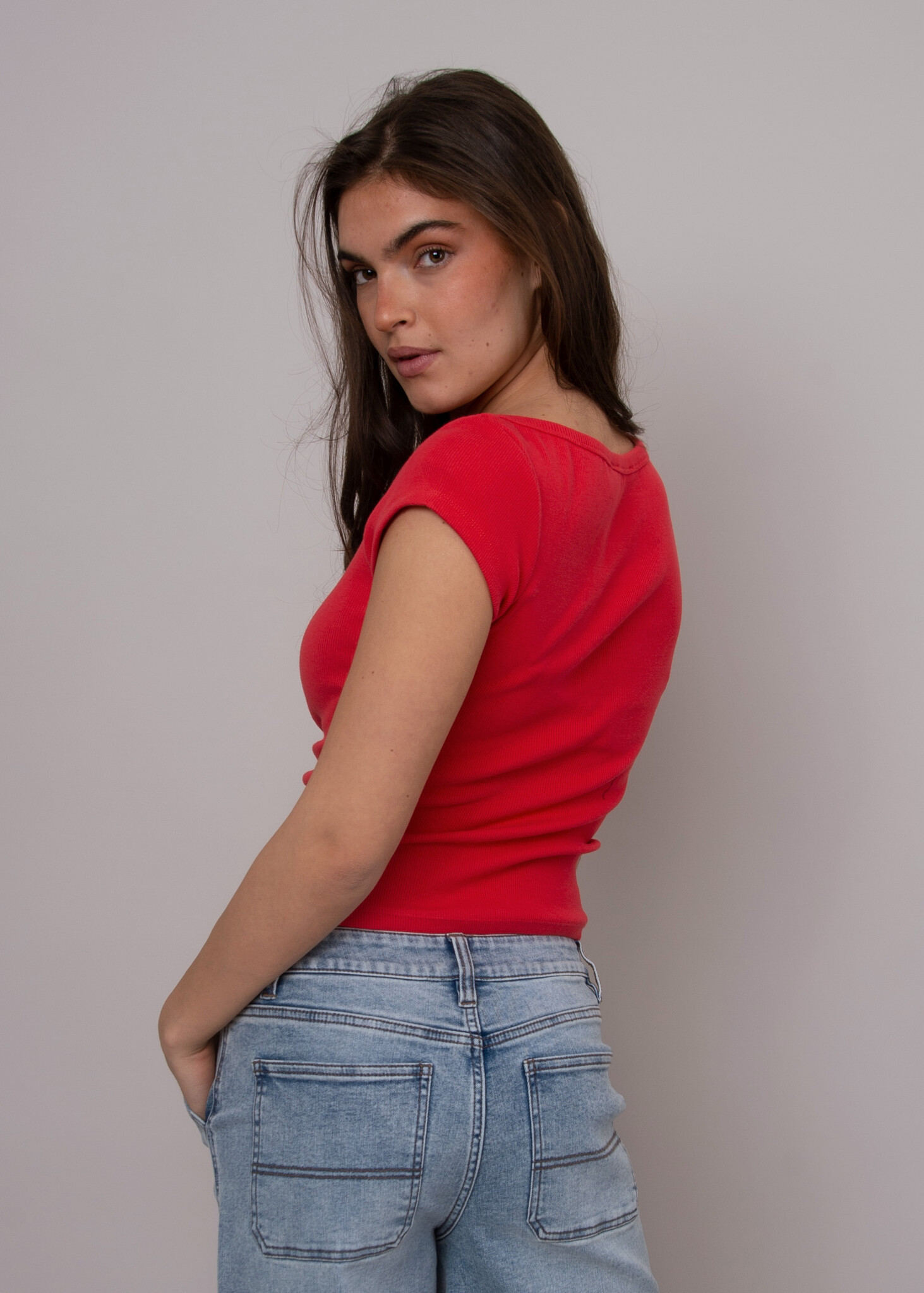 RD Style Kelly Boatneck Cap Sleeve Top