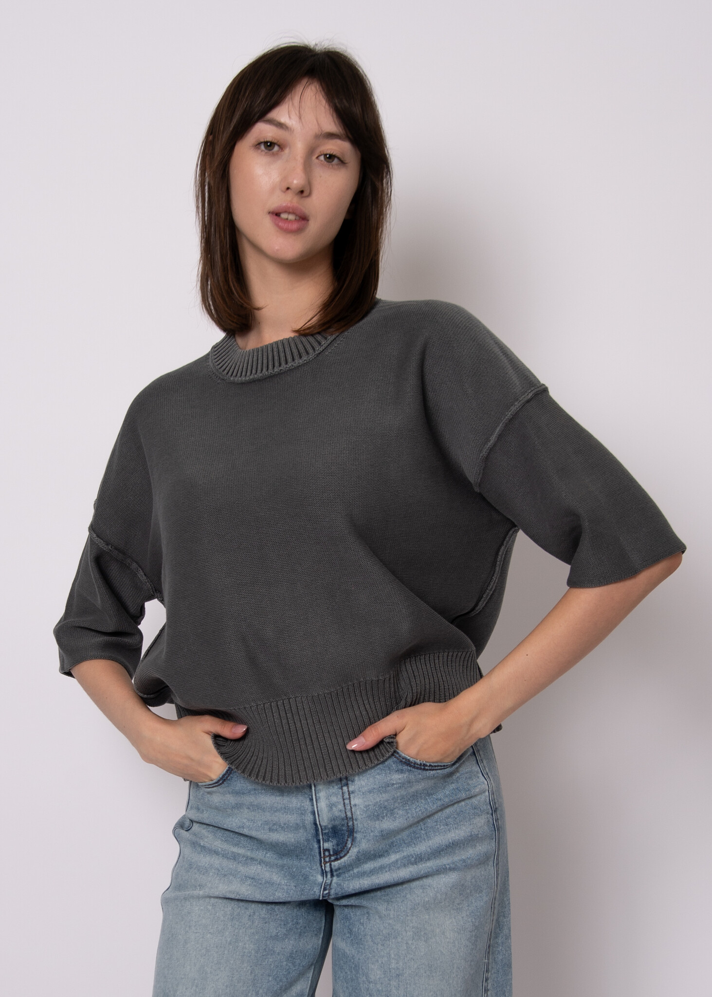 RD Style Nelkin 3/4 Sleeve Crewneck