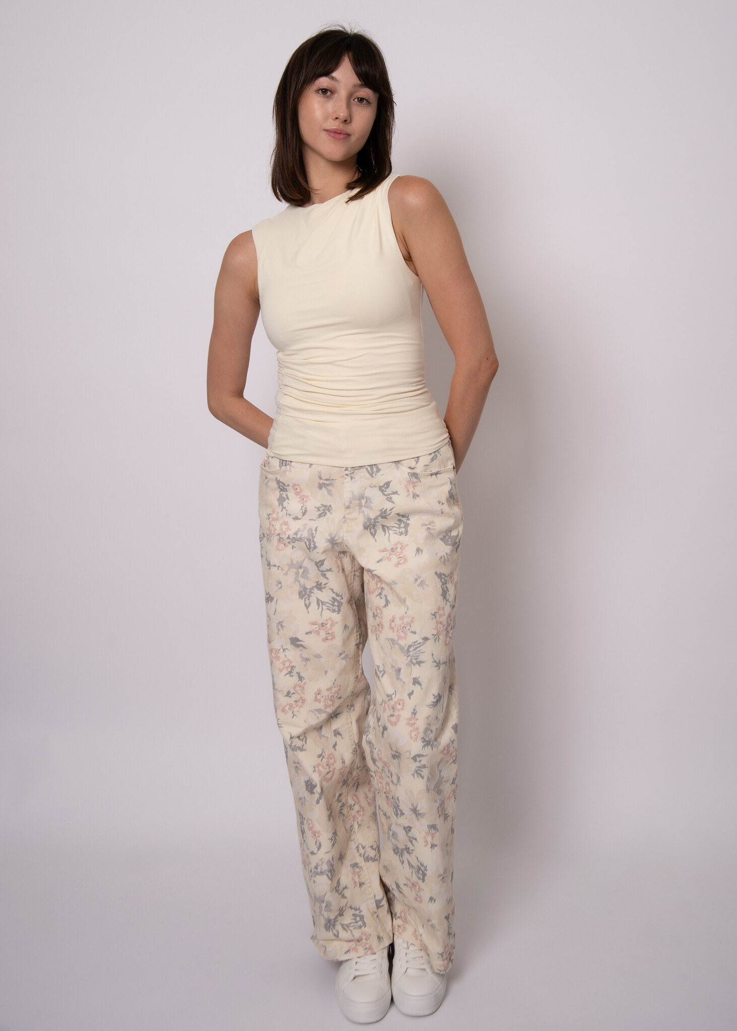 RD Style Ruri Sleeveless Draped Top