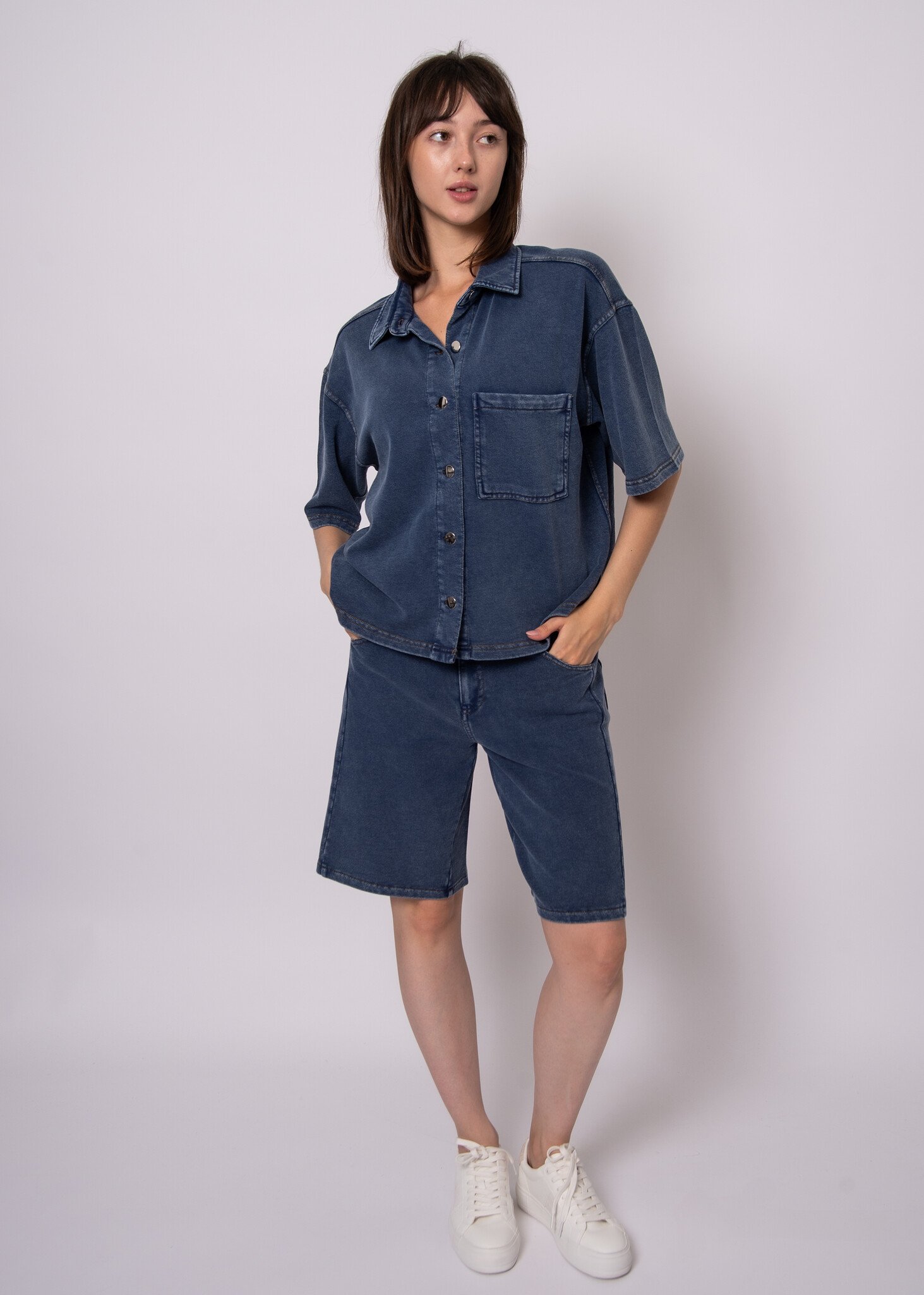 RD Style Lorane Denim Look Top