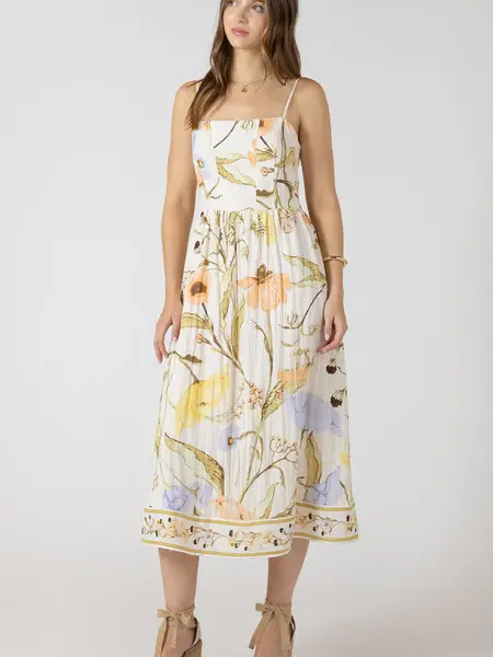 Dex Smocked Detail Midi Dress