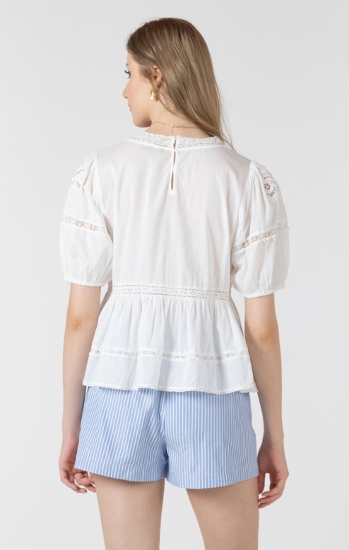 Dex Short Sleeve A-Line Blouse