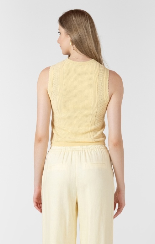 Dex Scalloped Pointelle Sweater Top