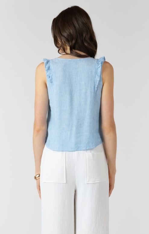 Dex Pintuck Ruffle Detail Tank