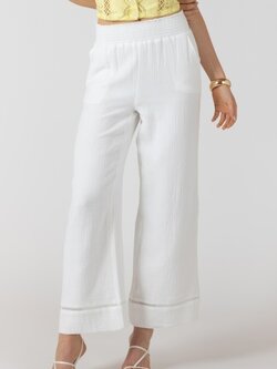 Dex Lace Trim Wide Leg Pants