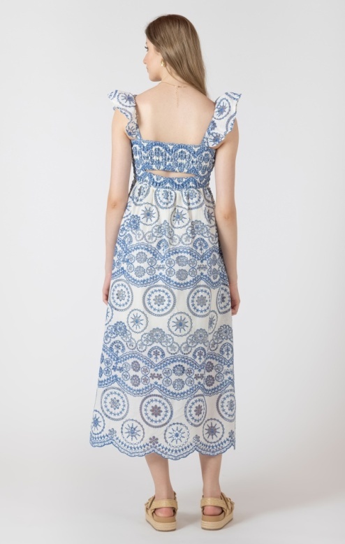 Dex Cutout Embroidered Dress