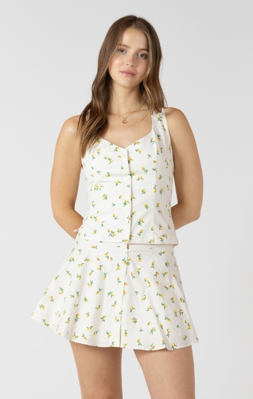 Dex Button Front Halter Top