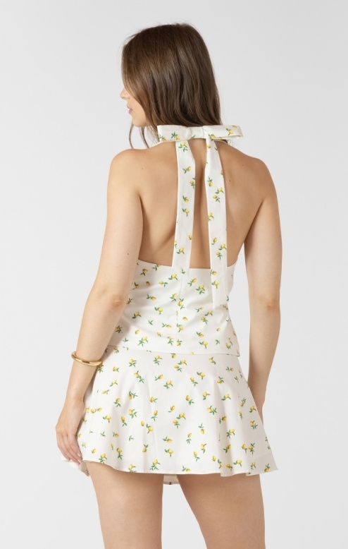 Dex Button Front Halter Top