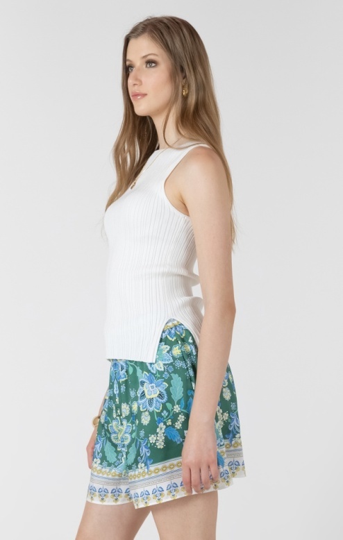 Dex Boatneck Ribbed Sweater Tank