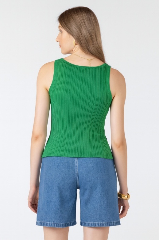 Dex Boatneck Ribbed Sweater Tank