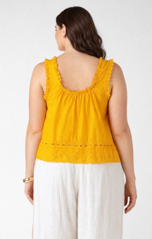 Dex Embroidered Lace Trim Tank