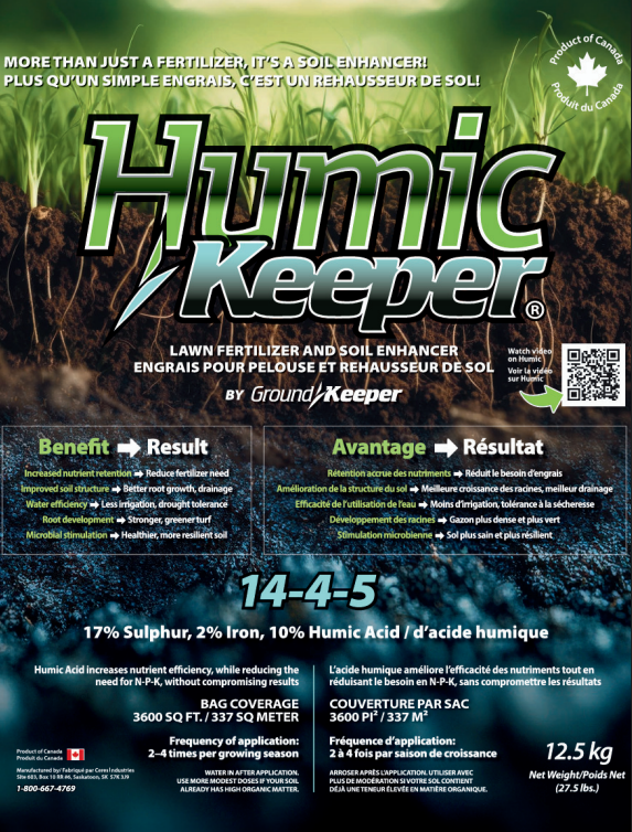 Ground Keeper Humic Keeper Lawn Fertilizer 14-4-5 12.5kg