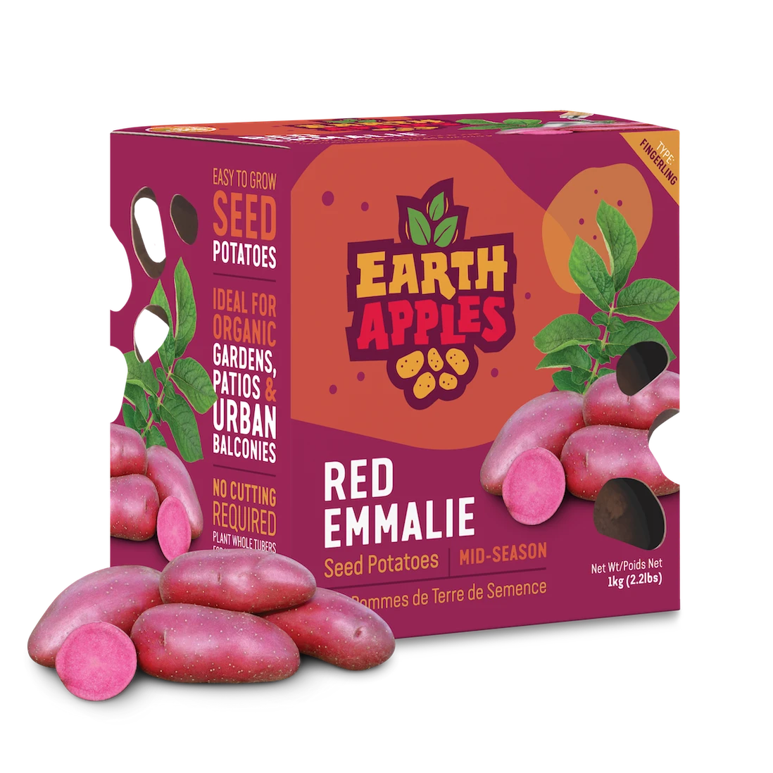 Earth Apples Red Emmalie Seed Potatoes 1kg
