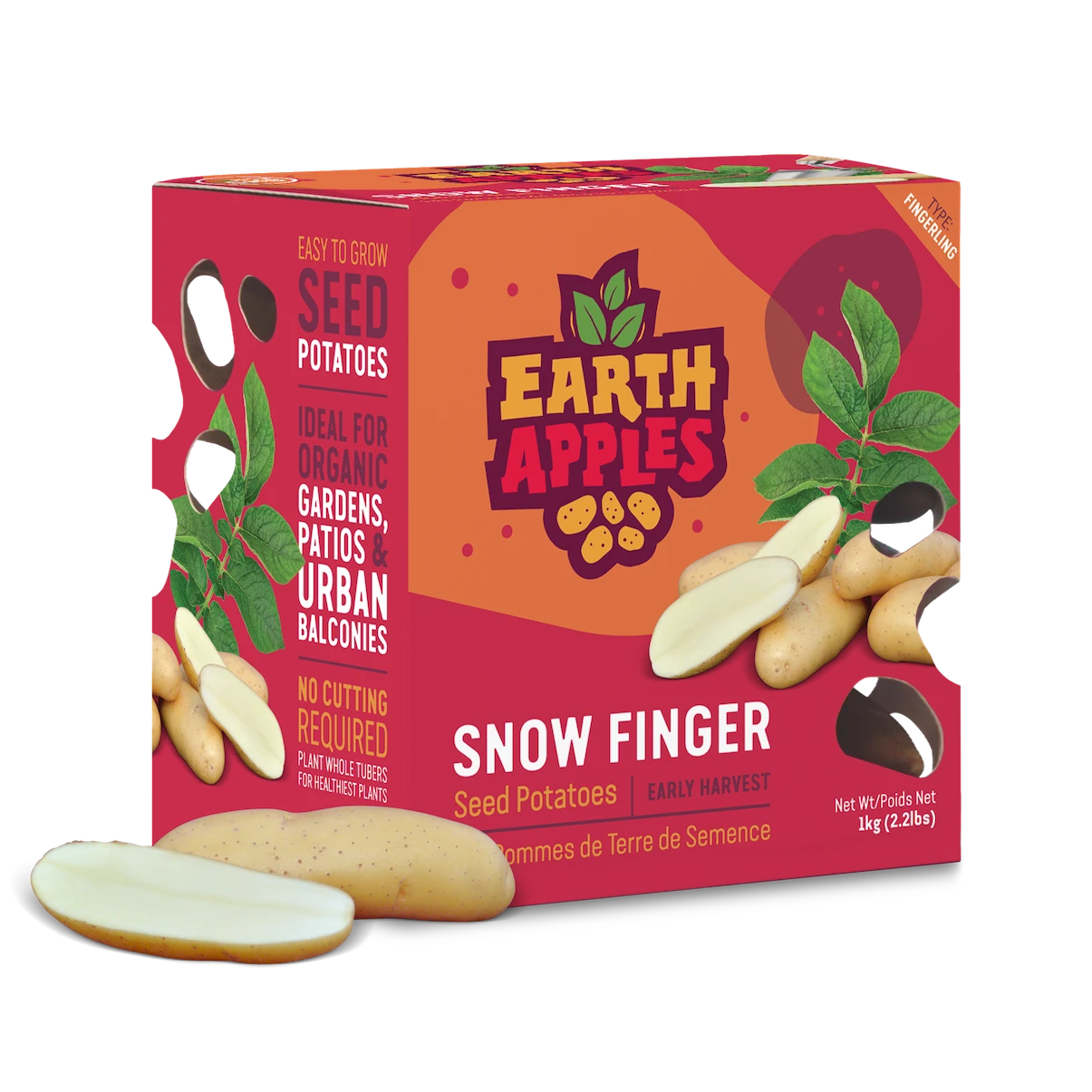 Earth Apples Snow Finger Seed Potatoes 1kg