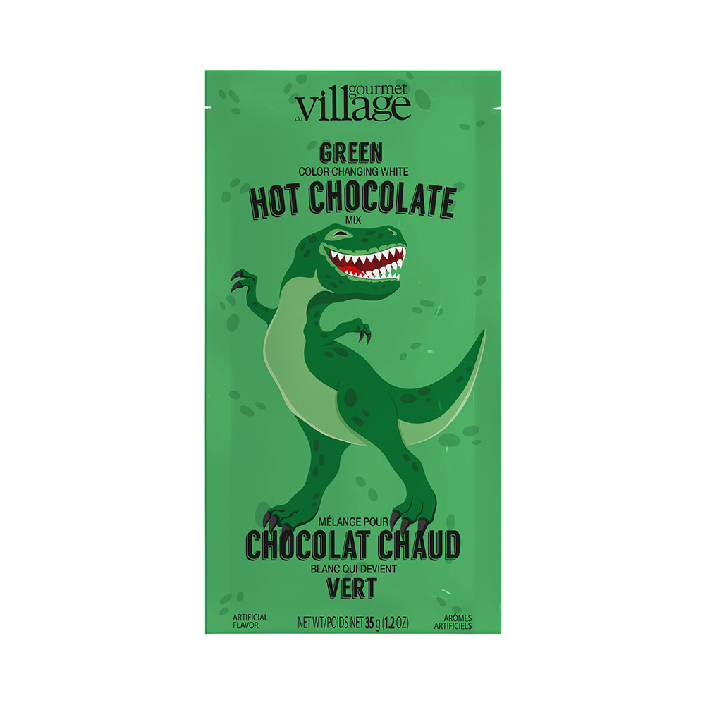 Gourmet Du Village Mini Hot Chocolate Green Dinosaur