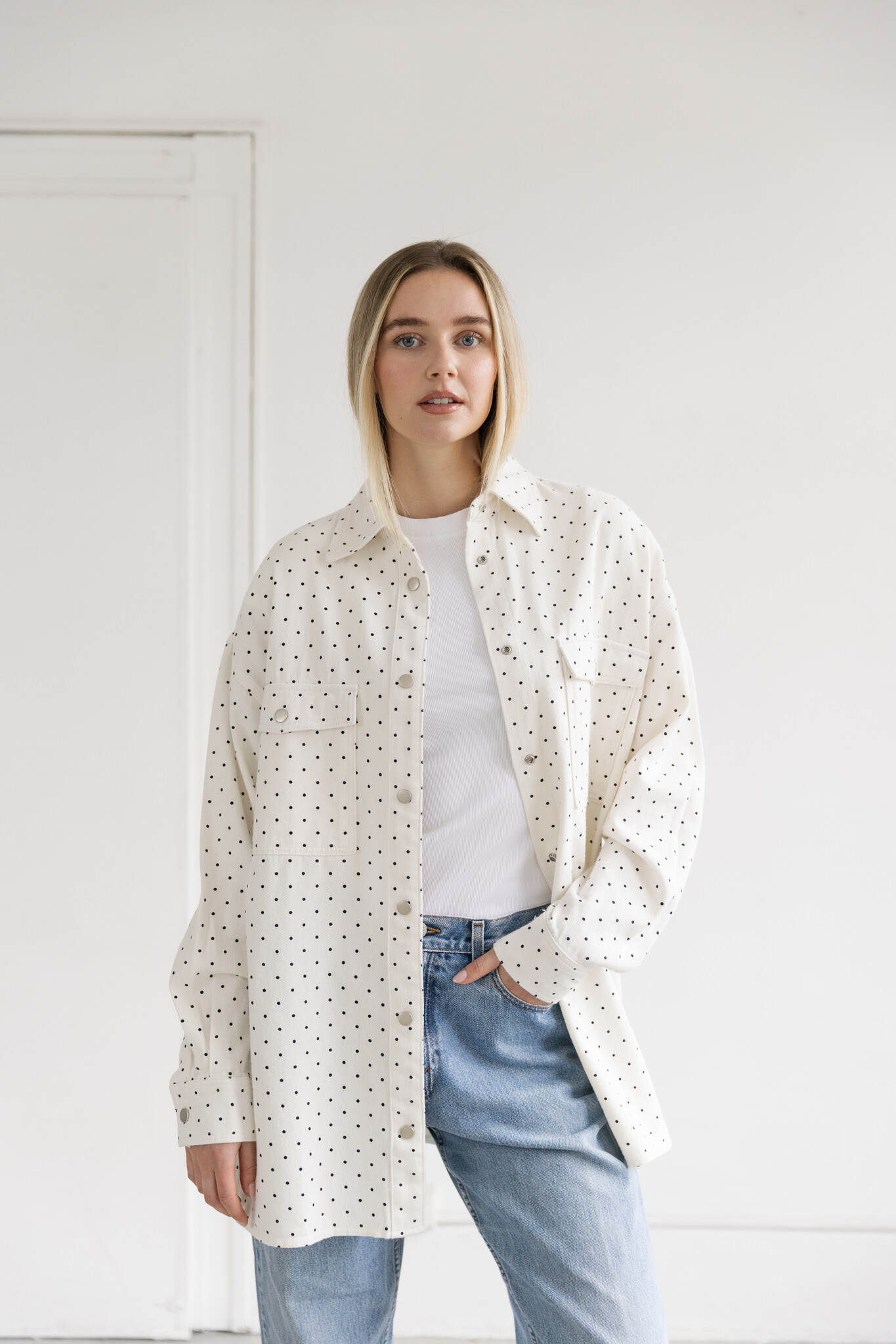Brunette The Label Shania Printed Denim Jacket