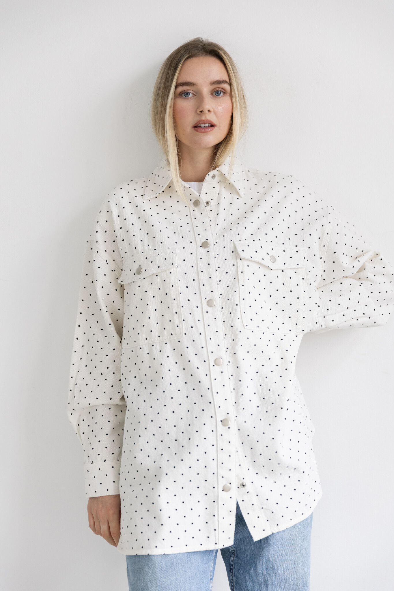 Brunette The Label Shania Printed Denim Jacket