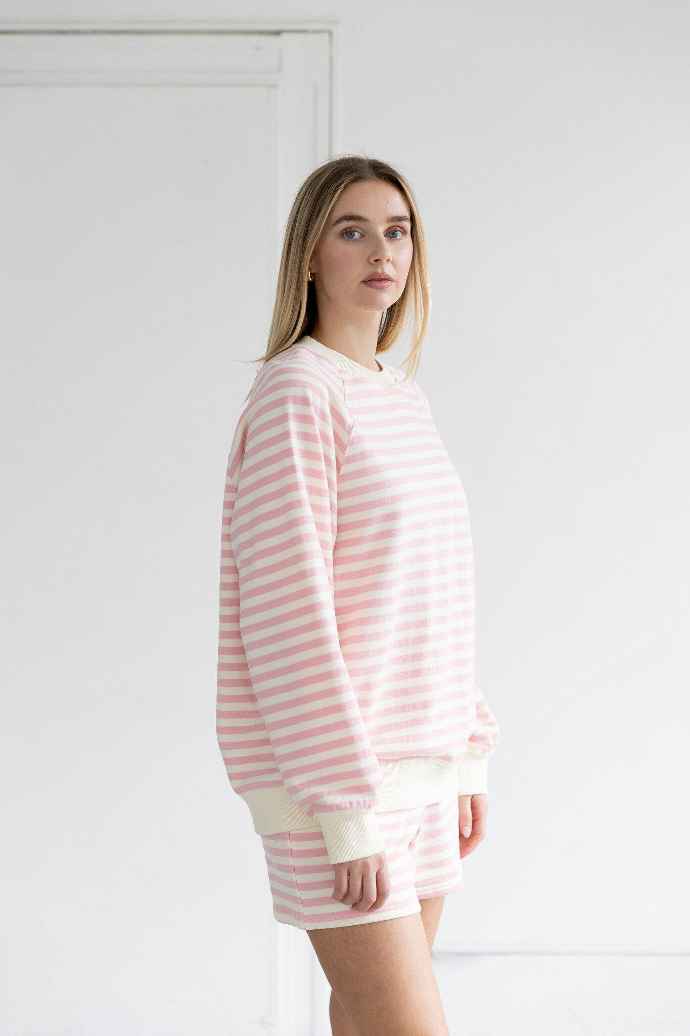 Brunette The Label Striped Crew