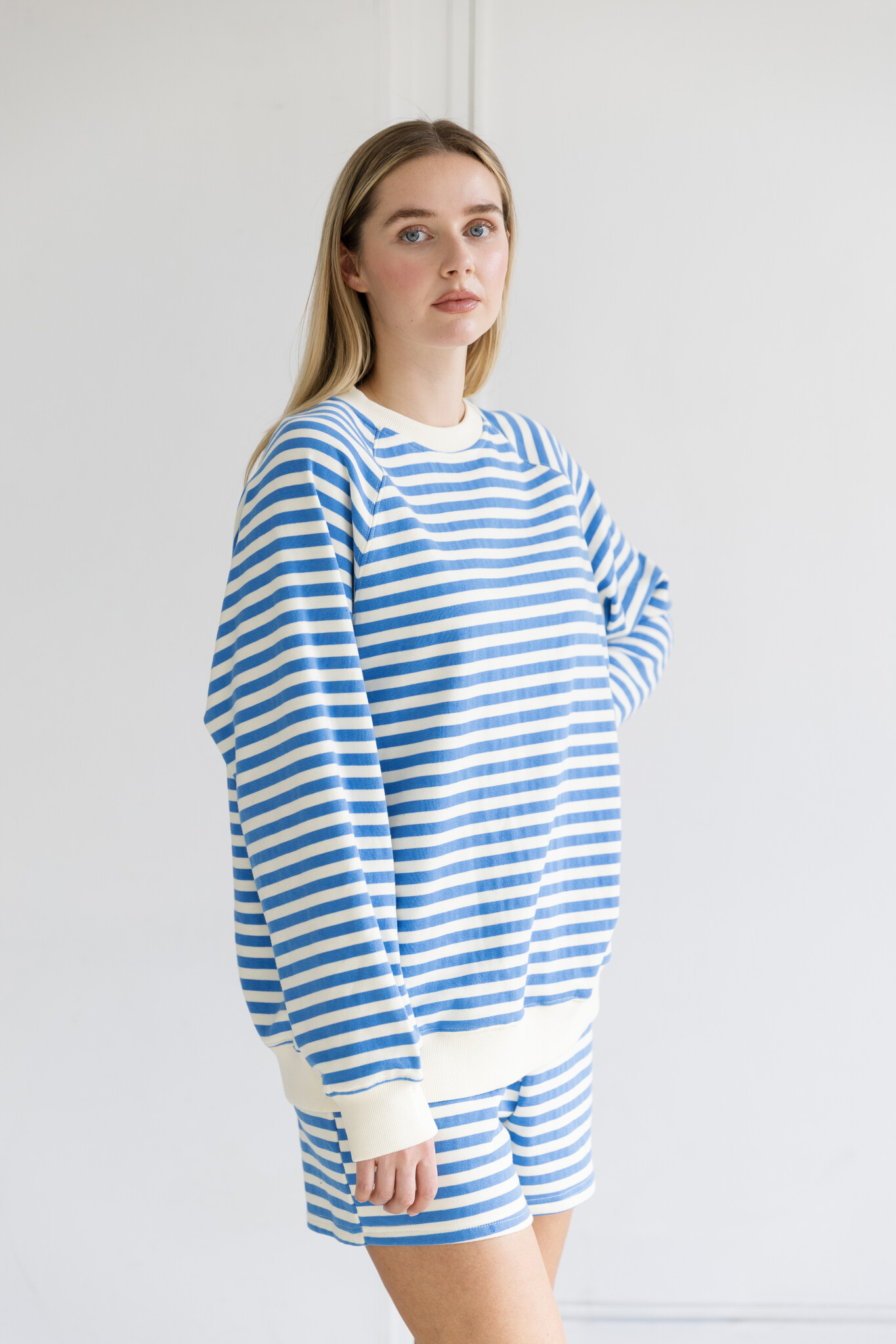 Brunette The Label Striped Crew