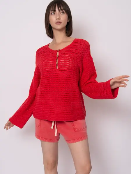 RD Style Moana LS Henley Pullover