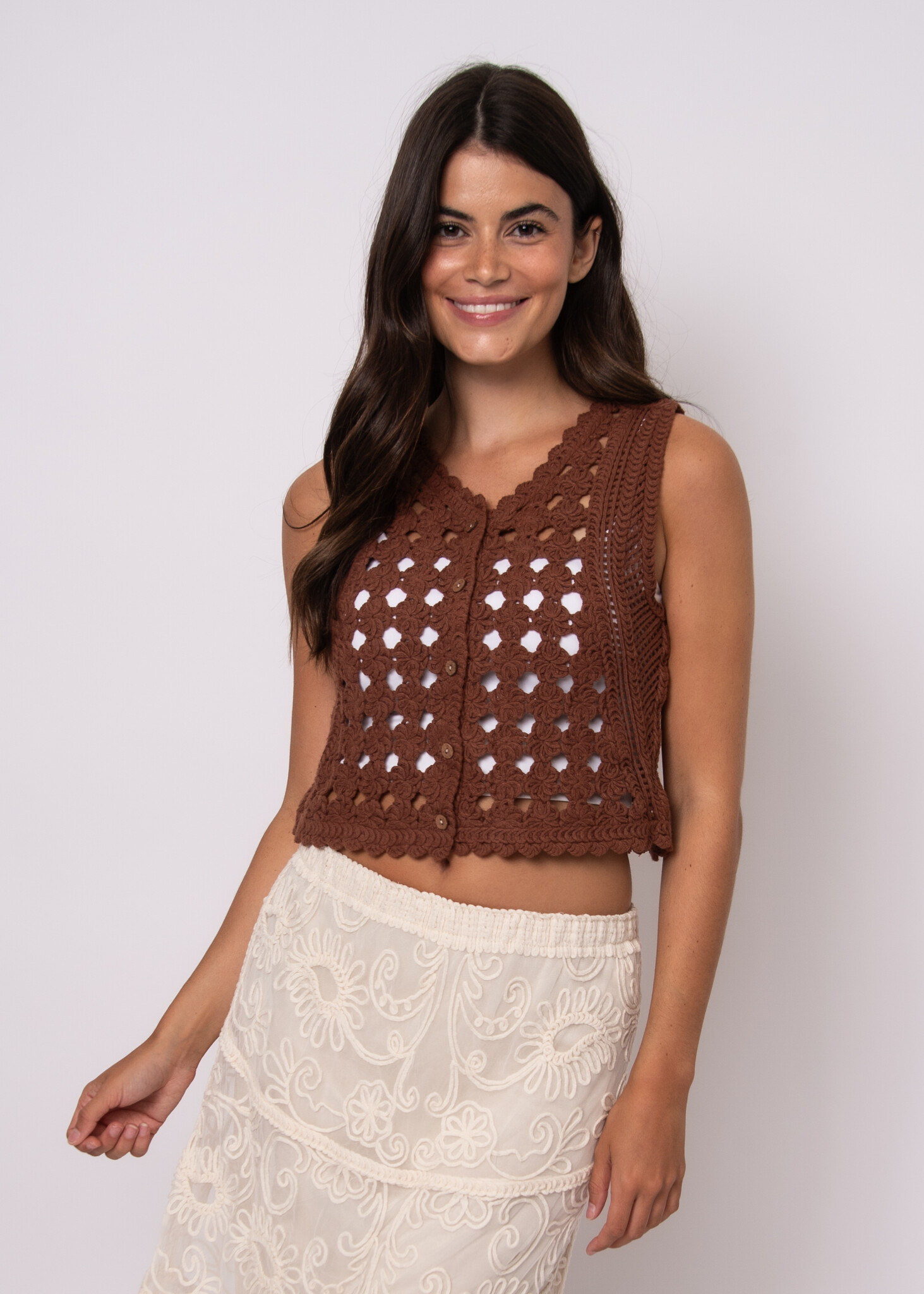 RD Style Stephie Sleeveless V-Neck Cardigan