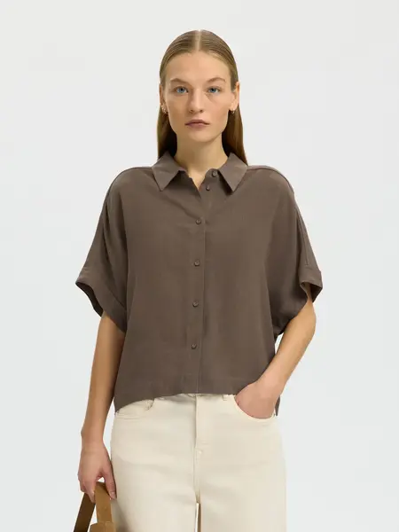 Selected Cropped Sun Shirt