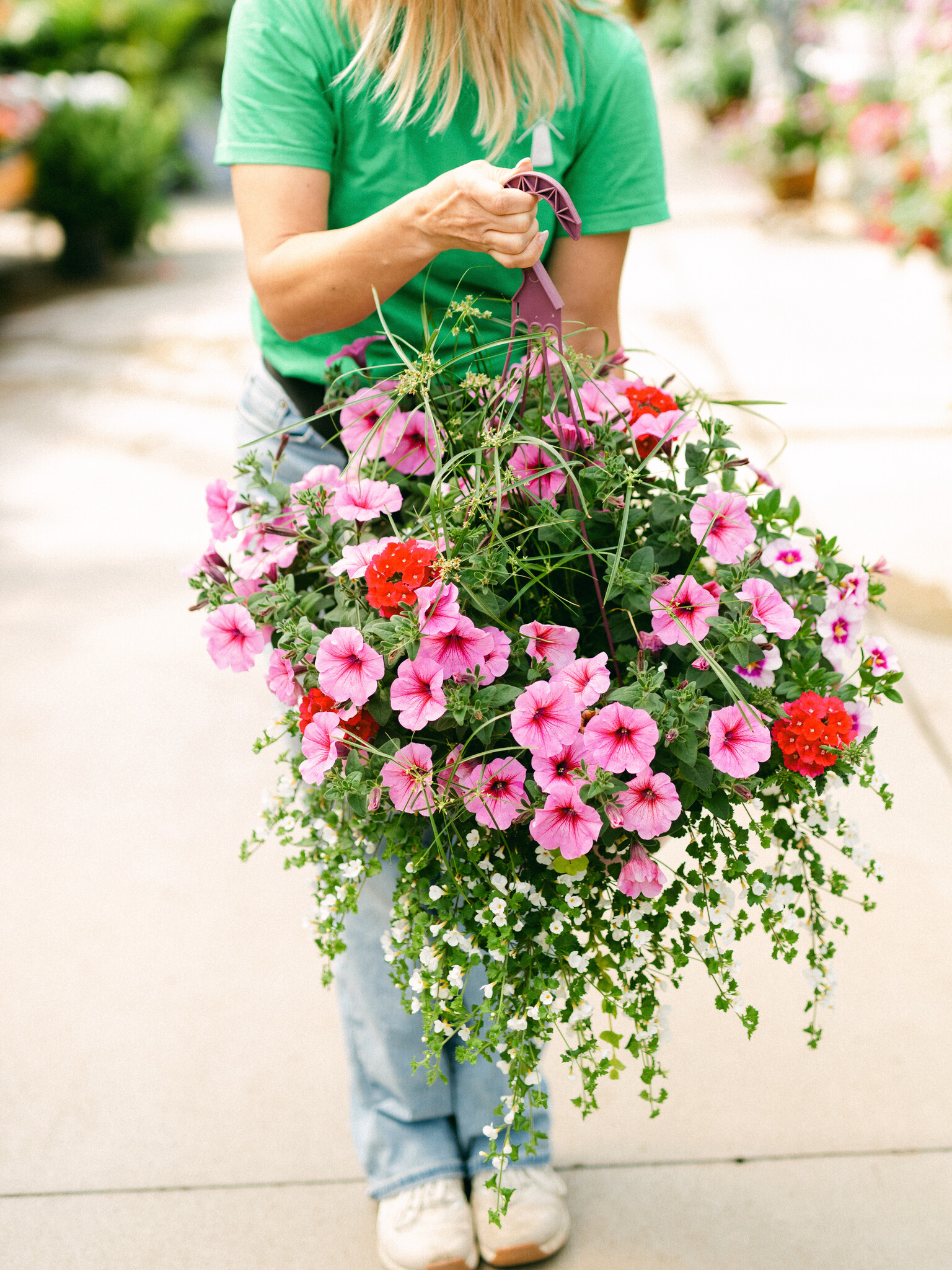 Cotton Candy Storm #9 Hanging Basket 14" Sun