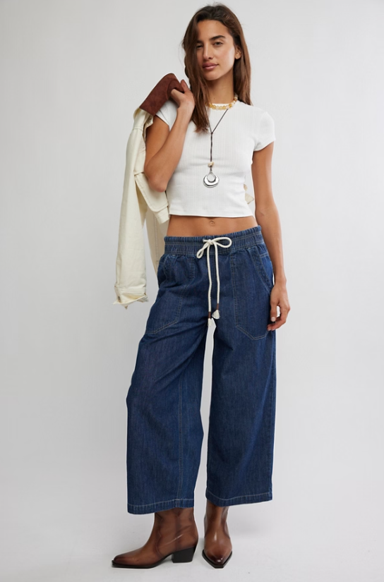 Free People Easy Peasy Pull-On Jeans