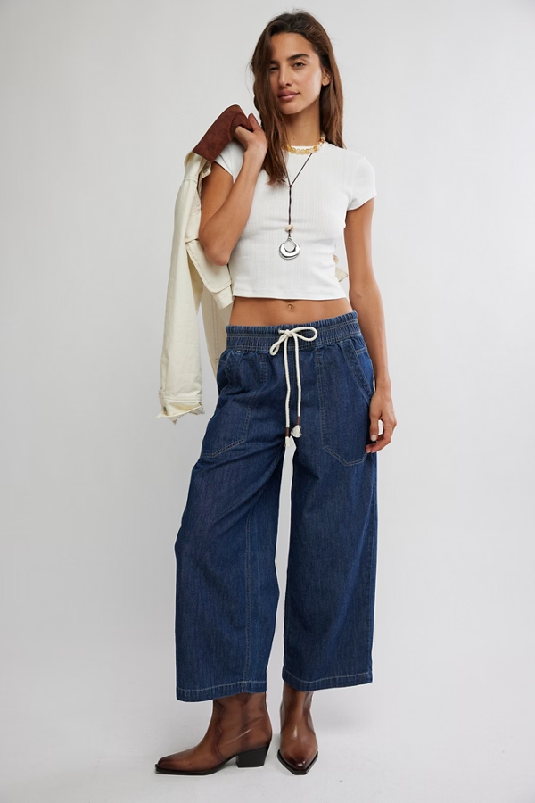 Free People Easy Peasy Pull-On Jeans