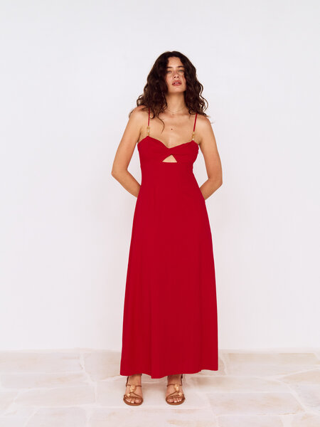 MinkPink Rhodes Twist Front Maxi Dress