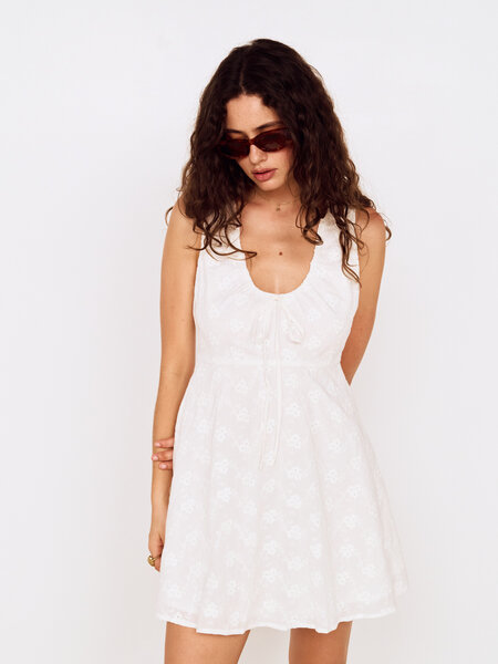 MinkPink Anisa Embroidered Mini Dress