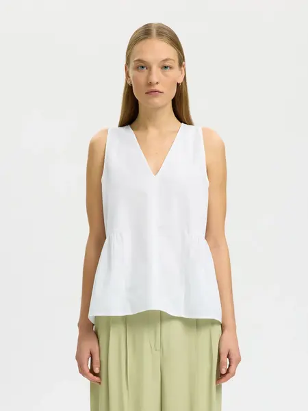 Selected Blair V-Neck Peplum Top