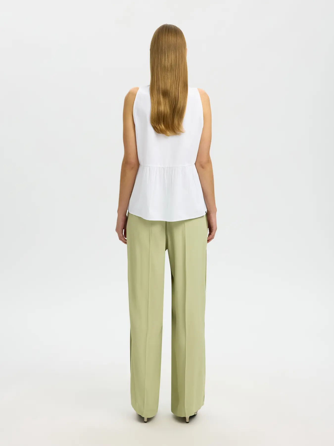 Selected Blair V-Neck Peplum Top