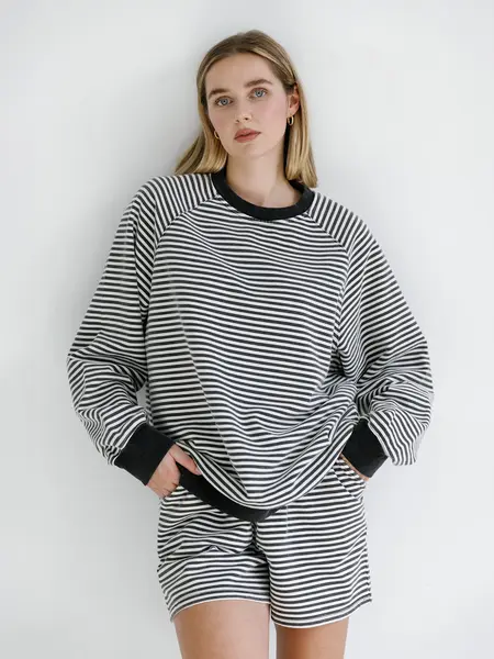 Brunette The Label Striped Core Shorts