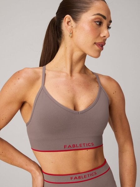 Fabletics Seamless V-Neck Push-Up Low Impact Bra