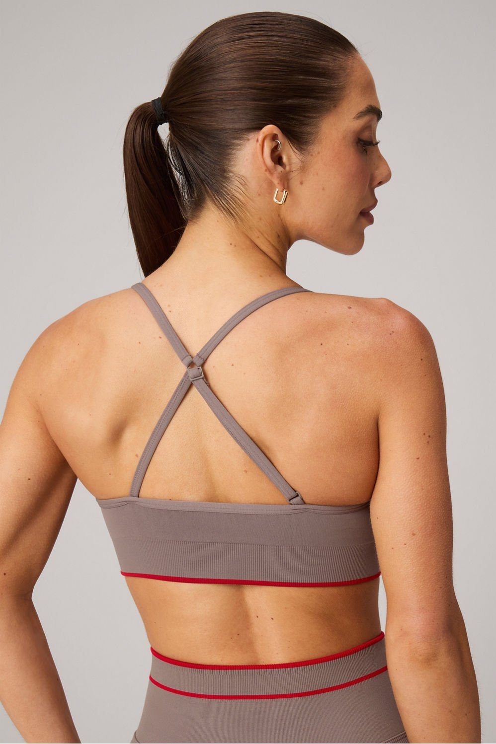 Fabletics Seamless V-Neck Push-Up Low Impact Bra