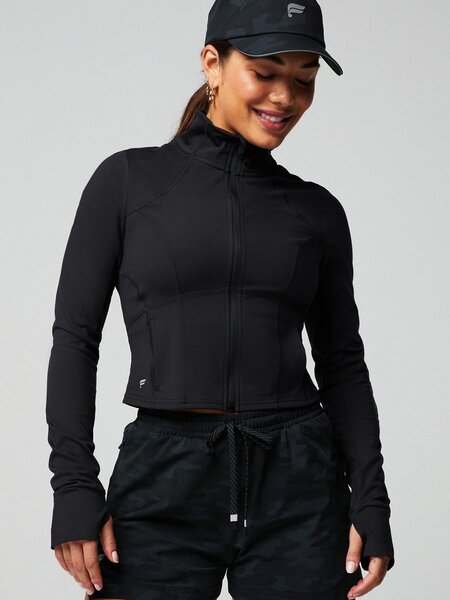 Fabletics Perfect Storm Cropped Train Jacket